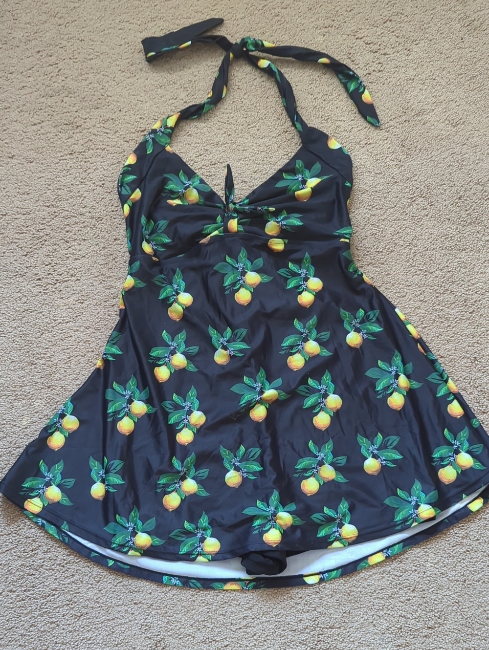 Summer Lemon Theme Swim Dress Size 18